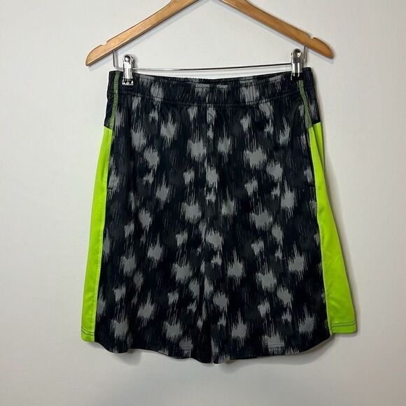 Old Navy Men’s Basketball Athletic Shorts Size Medium Green and Gray - Picture 1 of 6